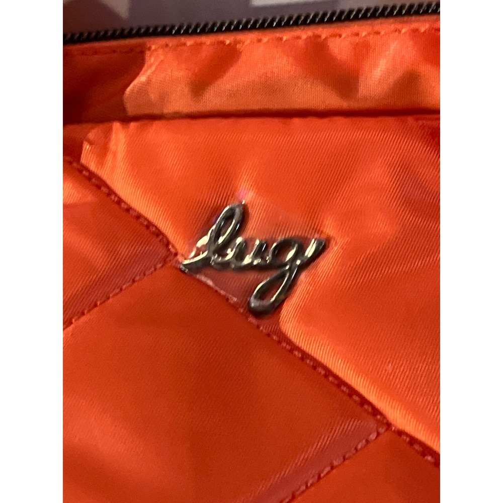Lug Mini Puffer Tote Crossbody Bag Neon Orange Quilted Nylon New With‎ Tags - Picture 2 of 7